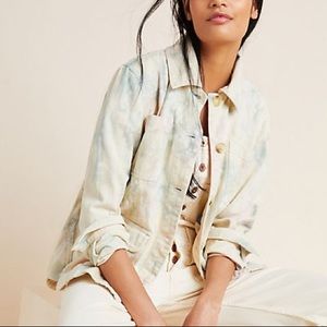 Anthropologie Tie Dye Utility Jacket